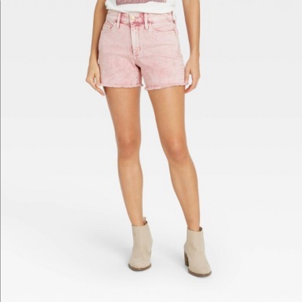 High rise jean shorts